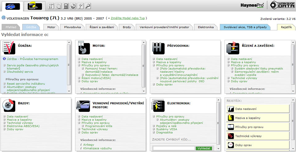 HAYNESPRO WORKSHOPDATA ONLINE